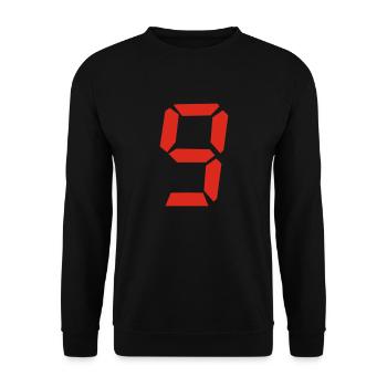 9 - Unisex Pullover - Schwarz - Vorne - Alina (178cm) & Michal (187cm)