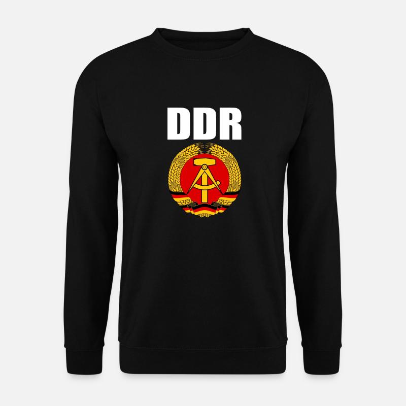 DDR Wappen mit weisser Schrift - Unisex Sweatshirt - black
