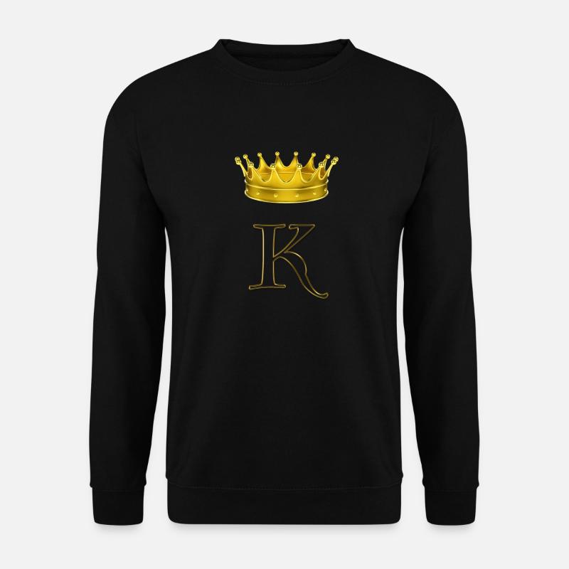 King crown Style or - Sweat-shirt Unisexe - noir