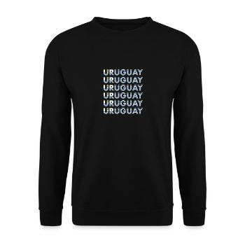 Rugby Rugby Rugby Rugby Rugby Uruguay Rugby - Unisex Pullover - Schwarz - Vorne - Alina (178cm) & Michal (187cm)