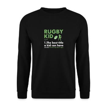 Sport Kid Definition Rugby - Unisex Pullover - Schwarz - Vorne - Alina (178cm) & Michal (187cm)