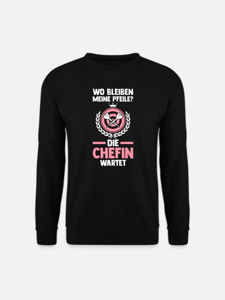 Darten Darts Dartscheibe Geschenk - Unisex Pullover - Schwarz