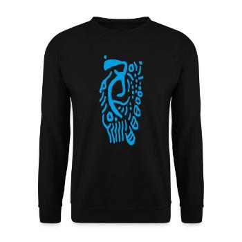 Viking Tribal - Unisex Sweatshirt - black - Front - Alina (178cm) & Michal (187cm)
