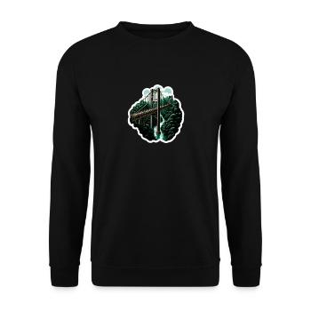 Jungle bridge - Unisex Pullover - Schwarz - Vorne - Alina (178cm) & Michal (187cm)