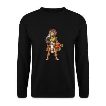 Guerrier aigle aztèque - Sweat-shirt Unisexe - noir - Devant - Alina (178cm) & Michal (187cm)