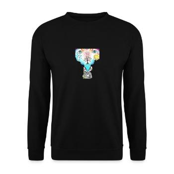 open mind - Unisex Sweatshirt - black - Front - Alina (178cm) & Michal (187cm)