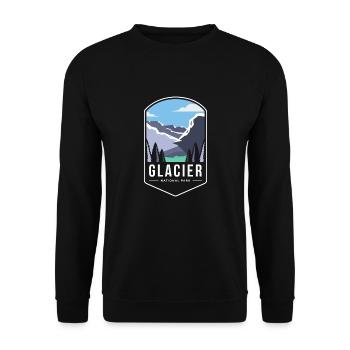 Glacier National Park, British Columbia, Canada - Unisex Sweatshirt - black - Front - Alina (178cm) & Michal (187cm)