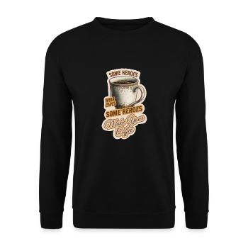 Certains héros portent des capes, d’autres cuisinent - Sweat-shirt Unisexe - noir - Devant - Alina (178cm) & Michal (187cm)