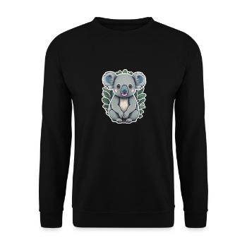 Koala - Unisex Pullover - Schwarz - Vorne - Alina (178cm) & Michal (187cm)