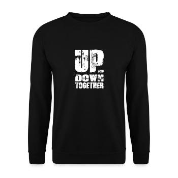 Up & down together - Sweat-shirt Unisexe - noir - Devant - Alina (178cm) & Michal (187cm)