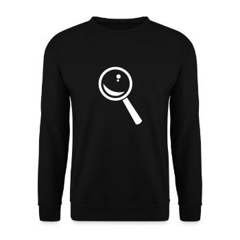 Magnifying Glass Magnifying Glass Laboratory Detective - Unisex Sweatshirt - black - Front - Alina (178cm) & Michal (187cm)