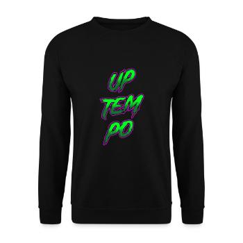Uptempo Festival Design For Ravers - Unisex Sweatshirt - black - Front - Alina (178cm) & Michal (187cm)