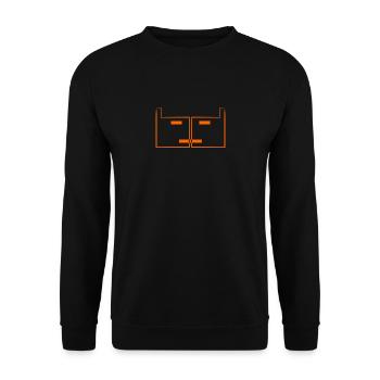 Gesichts-Werkzeug - Unisex Pullover - Schwarz - Vorne - Alina (178cm) & Michal (187cm)