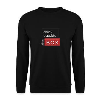 Drink outside the box - Unisex Pullover - Schwarz - Vorne - Alina (178cm) & Michal (187cm)