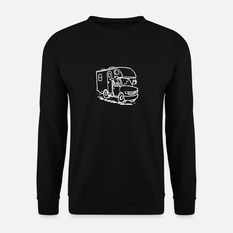 Wohnwagen mit hund - Unisex Pullover - Schwarz