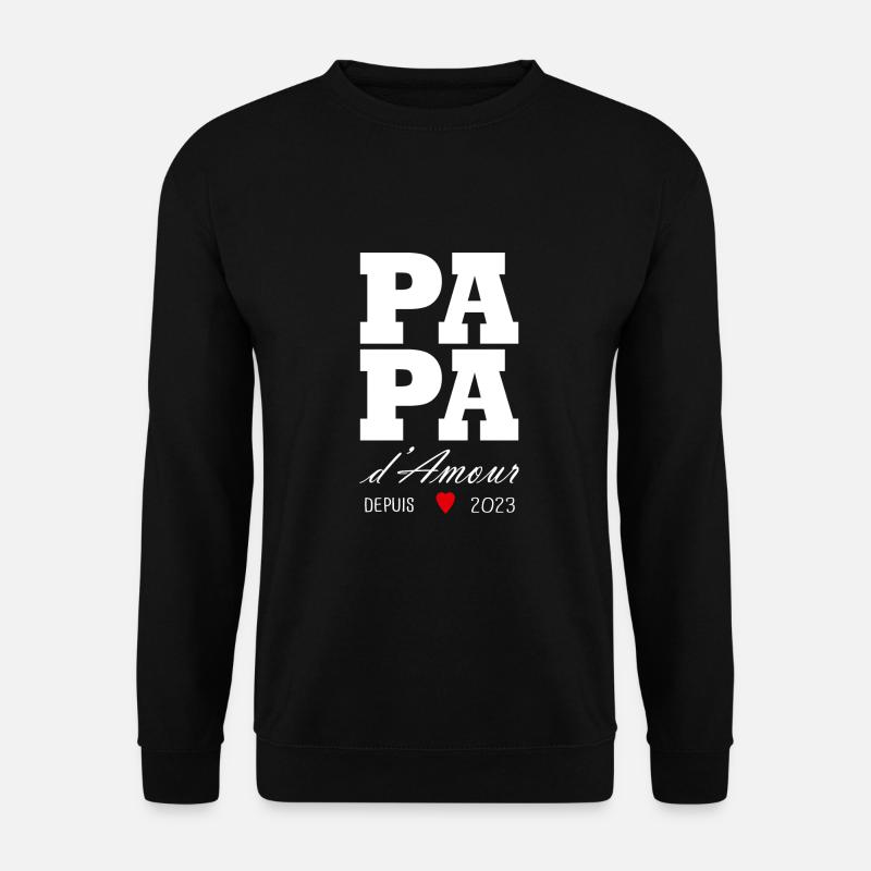 Dad d'amour seit 2023 - Unisex Pullover - Schwarz