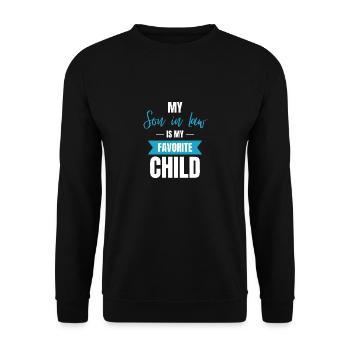 Son-in-law gift Son in Law is my favorite - Unisex Sweatshirt - black - Front - Alina (178cm) & Michal (187cm)