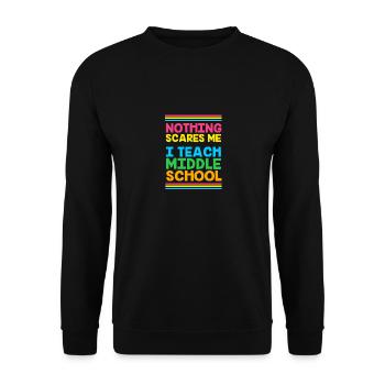 Middle School Teachers - Unisex Sweatshirt - black - Front - Alina (178cm) & Michal (187cm)