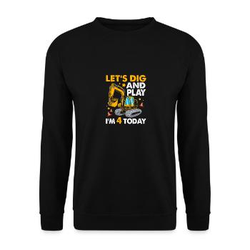 Chantier de la fête d’anniversaire des enfants - Sweat-shirt Unisexe - noir - Devant - Alina (178cm) & Michal (187cm)