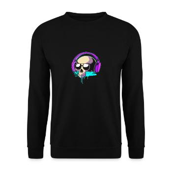 Rave Raver Techno music Techno bass Mischpult - Unisex Pullover - Schwarz - Vorne - Alina (178cm) & Michal (187cm)