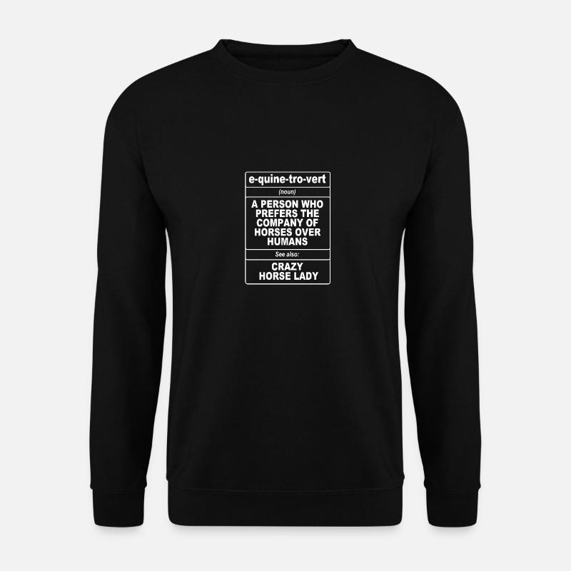 Springreiten Springpferd - Unisex Pullover - Schwarz