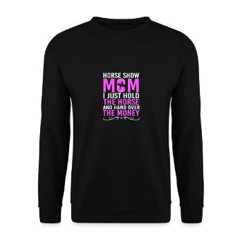 Show Jumping Show Jumping - Unisex Sweatshirt - black - Front - Alina (178cm) & Michal (187cm)