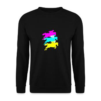 Dressage Dressage Horse Dressage Rider - Unisex Sweatshirt - black - Front - Alina (178cm) & Michal (187cm)