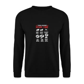 Dressage Dressage Cheval Dressage Cavalier - Sweat-shirt Unisexe - noir - Devant - Alina (178cm) & Michal (187cm)