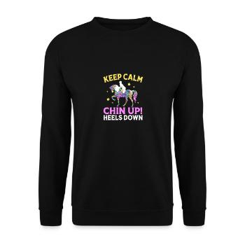 Dressage Dressage Horse Dressage Rider - Unisex Sweatshirt - black - Front - Alina (178cm) & Michal (187cm)