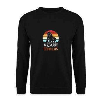Gorilla - Unisex Pullover - Schwarz - Vorne - Alina (178cm) & Michal (187cm)