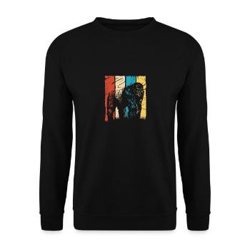 Gorilla - Unisex Sweatshirt - black - Front - Alina (178cm) & Michal (187cm)