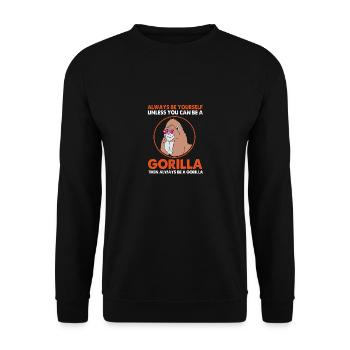 Gorilla - Unisex Pullover - Schwarz - Vorne - Alina (178cm) & Michal (187cm)