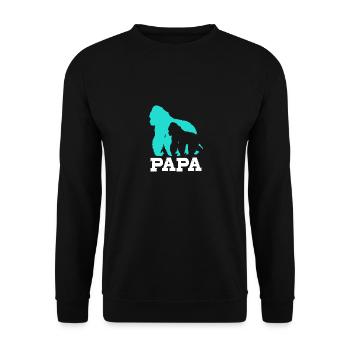 Gorilla - Unisex Pullover - Schwarz - Vorne - Alina (178cm) & Michal (187cm)