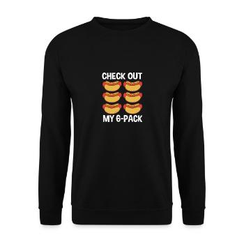 Collation hot-dog - Sweat-shirt Unisexe - noir - Devant - Alina (178cm) & Michal (187cm)