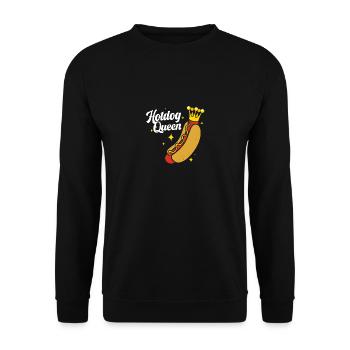 Collation hot-dog - Sweat-shirt Unisexe - noir - Devant - Alina (178cm) & Michal (187cm)