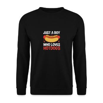 Collation hot-dog - Sweat-shirt Unisexe - noir - Devant - Alina (178cm) & Michal (187cm)