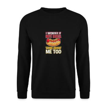 Collation hot-dog - Sweat-shirt Unisexe - noir - Devant - Alina (178cm) & Michal (187cm)