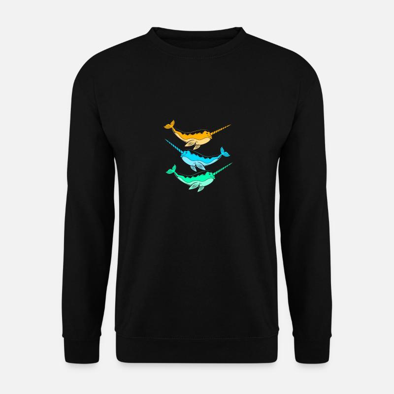 Narwal - Unisex Pullover - Schwarz