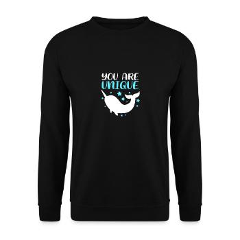 Narwal - Unisex Pullover - Schwarz - Vorne - Alina (178cm) & Michal (187cm)