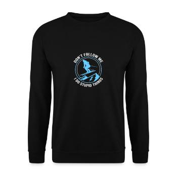 Ski Ski Holiday - Unisex Sweatshirt - black - Front - Alina (178cm) & Michal (187cm)