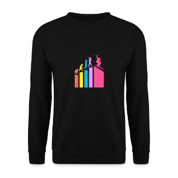 Ski Ski Holiday - Unisex Sweatshirt - black - Front - Alina (178cm) & Michal (187cm)
