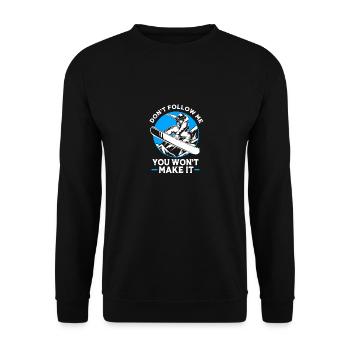 Snowboard Snowboarding Snowboardurlaub Snowboarder - Unisex Pullover - Schwarz - Vorne - Alina (178cm) & Michal (187cm)