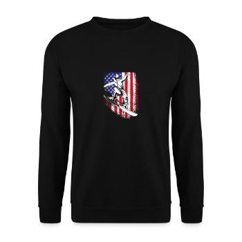 Snowboard Snowboard Vacances snowboard Snowboarders - Sweat-shirt Unisexe - noir - Devant - Alina (178cm) & Michal (187cm)