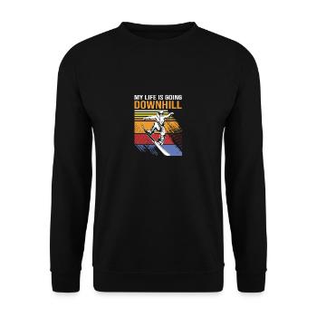 Snowboard Snowboarding Snowboard Holidays Snowboarders - Unisex Sweatshirt - black - Front - Alina (178cm) & Michal (187cm)