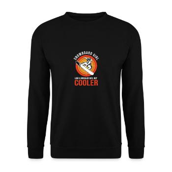 Snowboard Snowboarding Snowboardurlaub Snowboarder - Unisex Pullover - Schwarz - Vorne - Alina (178cm) & Michal (187cm)
