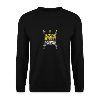 Snowboard Snowboarding Snowboard Holidays Snowboarders - Unisex Sweatshirt - black - Front - Alina (178cm) & Michal (187cm)