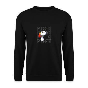 Papageientaucher Puffin - Unisex Pullover - Schwarz - Vorne - Alina (178cm) & Michal (187cm)