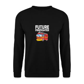 Feuerwehrmann Feuerwehr - Unisex Pullover - Schwarz - Vorne - Alina (178cm) & Michal (187cm)