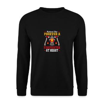 Pompier Pompier - Sweat-shirt Unisexe - noir - Devant - Alina (178cm) & Michal (187cm)