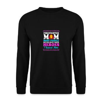 Feuerwehrmann Feuerwehr - Unisex Pullover - Schwarz - Vorne - Alina (178cm) & Michal (187cm)